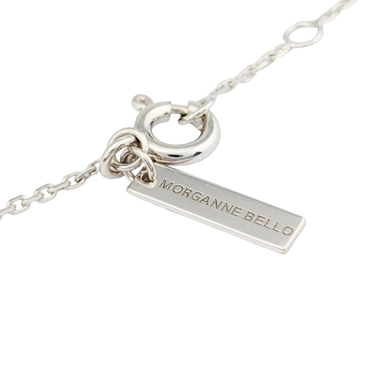 Collier Pendentif MORGANNE BELLO en or blanc et labradorite - Castafiore