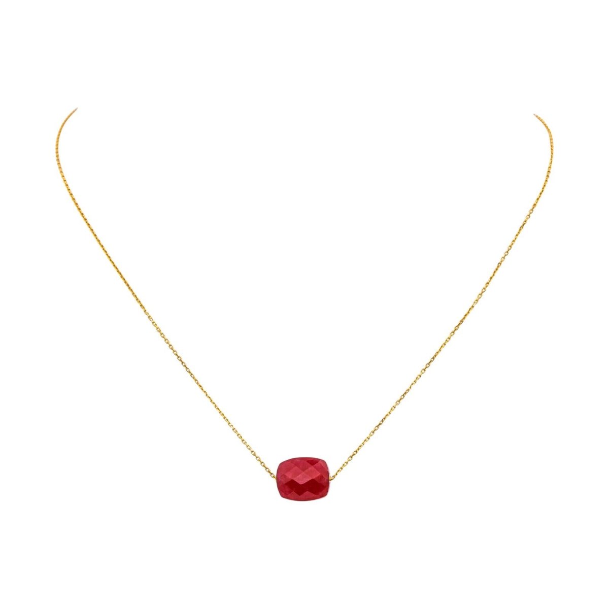 Collier Pendentif MORGANNE BELLO "Friandise" en or jaune et quartz - Castafiore