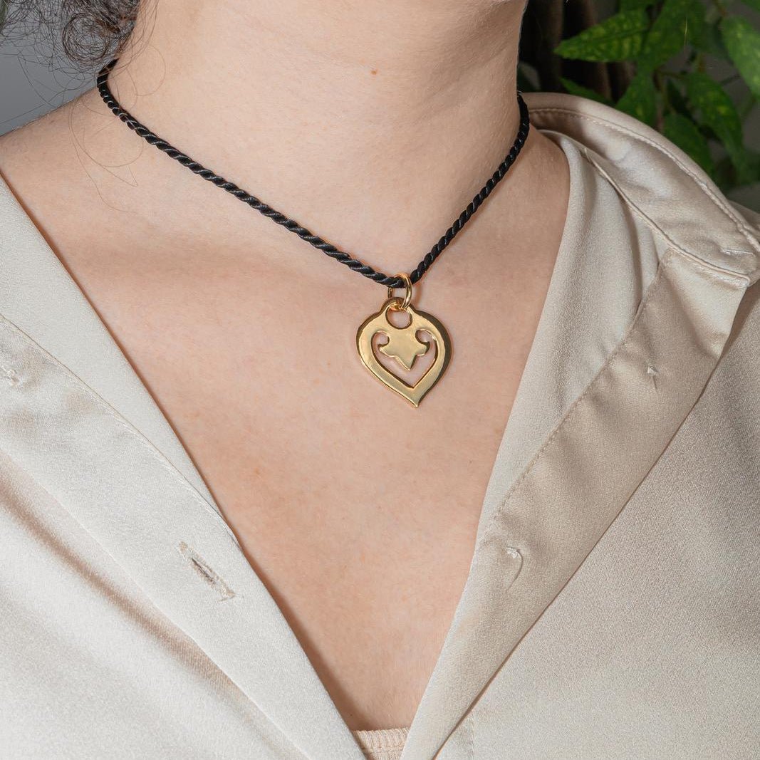 Collier Pendentif O.J PERRIN "Coeur Légende" en or jaune - Castafiore
