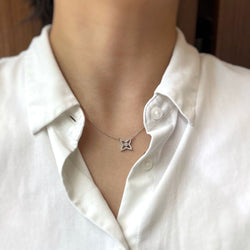 Collier Pendentif - Or blanc & Diamants