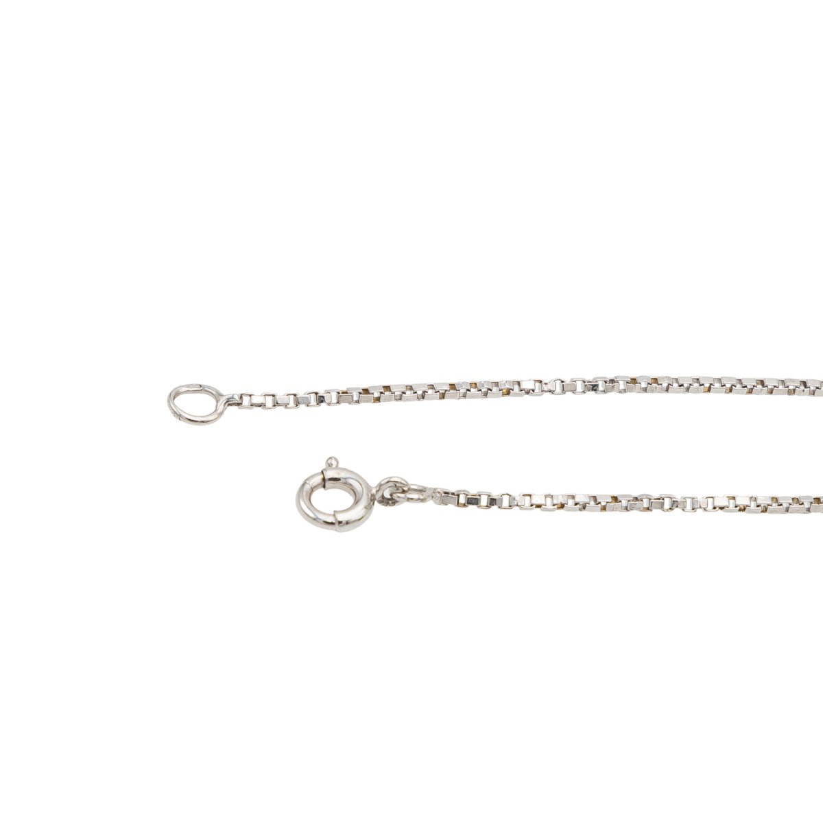 Collier Pendentif Or Blanc Emeraude - Castafiore