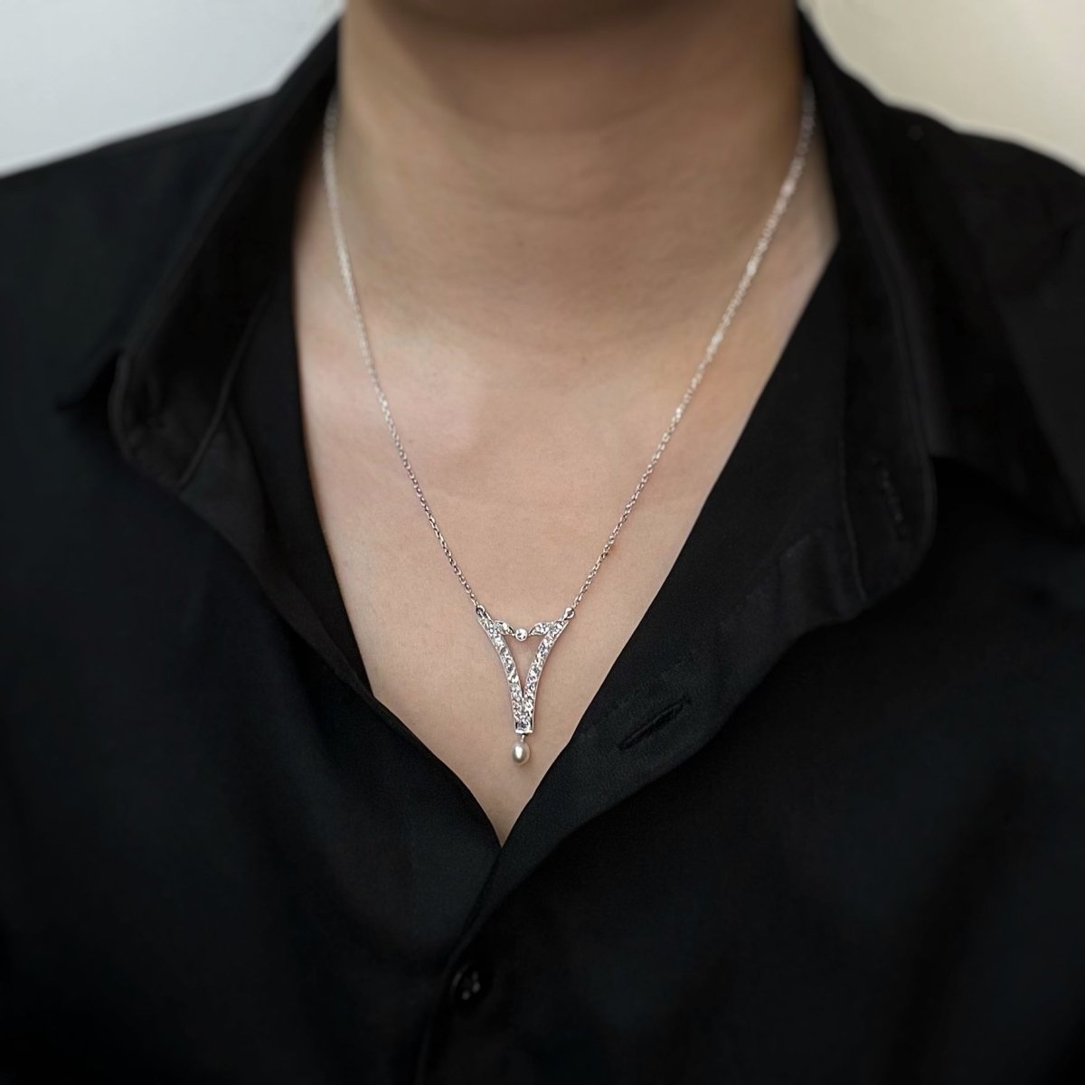 Collier Pendentif - Or, Diamants & Perle - Castafiore