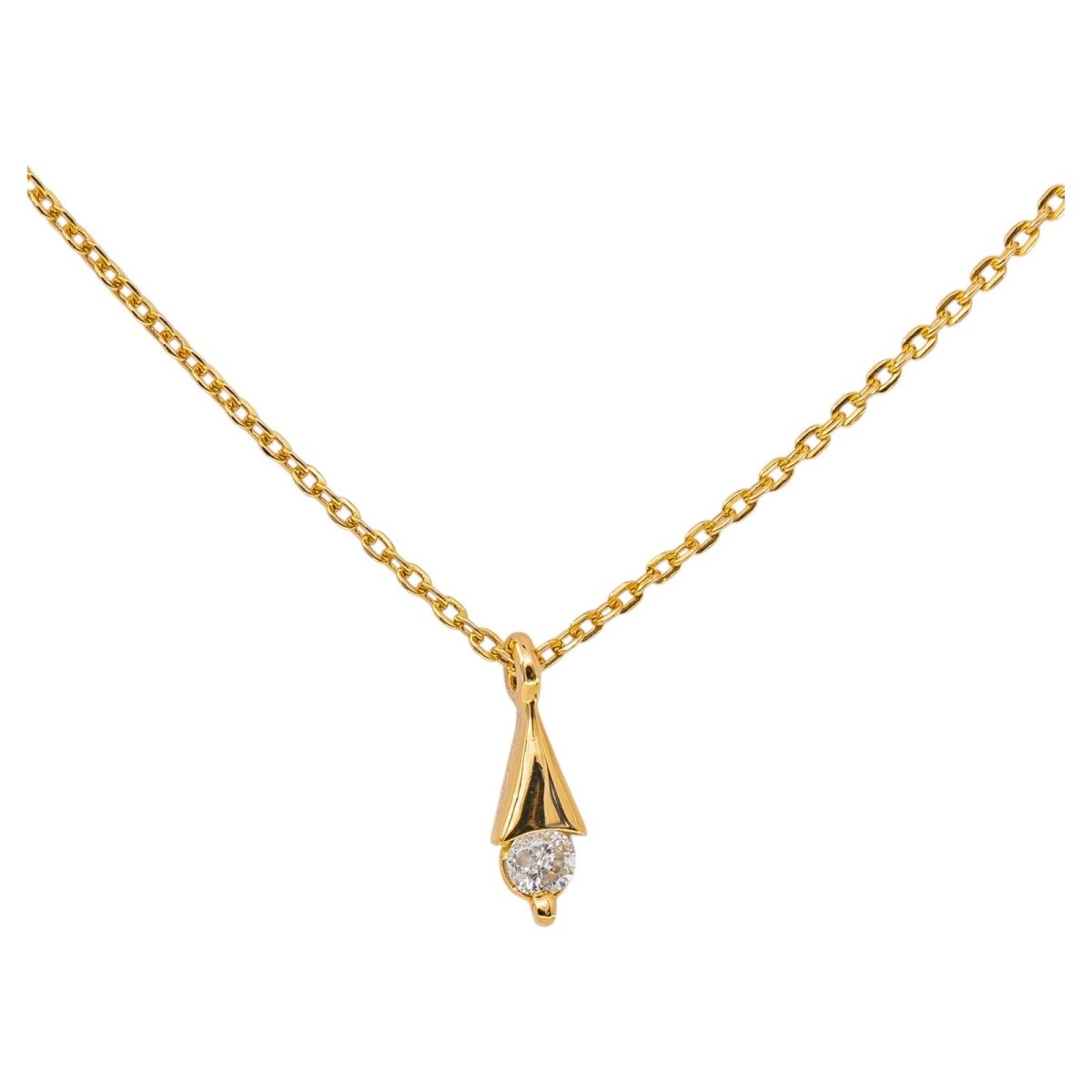 Collier Pendentif Or jaune Diamant - Castafiore