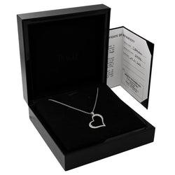 Collier Pendentif PIAGET "Cœur" en or blanc et diamants - Castafiore