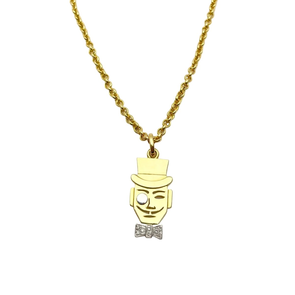 Collier Pendentif POMELLATO en or blanc, or jaune et diamants - Castafiore