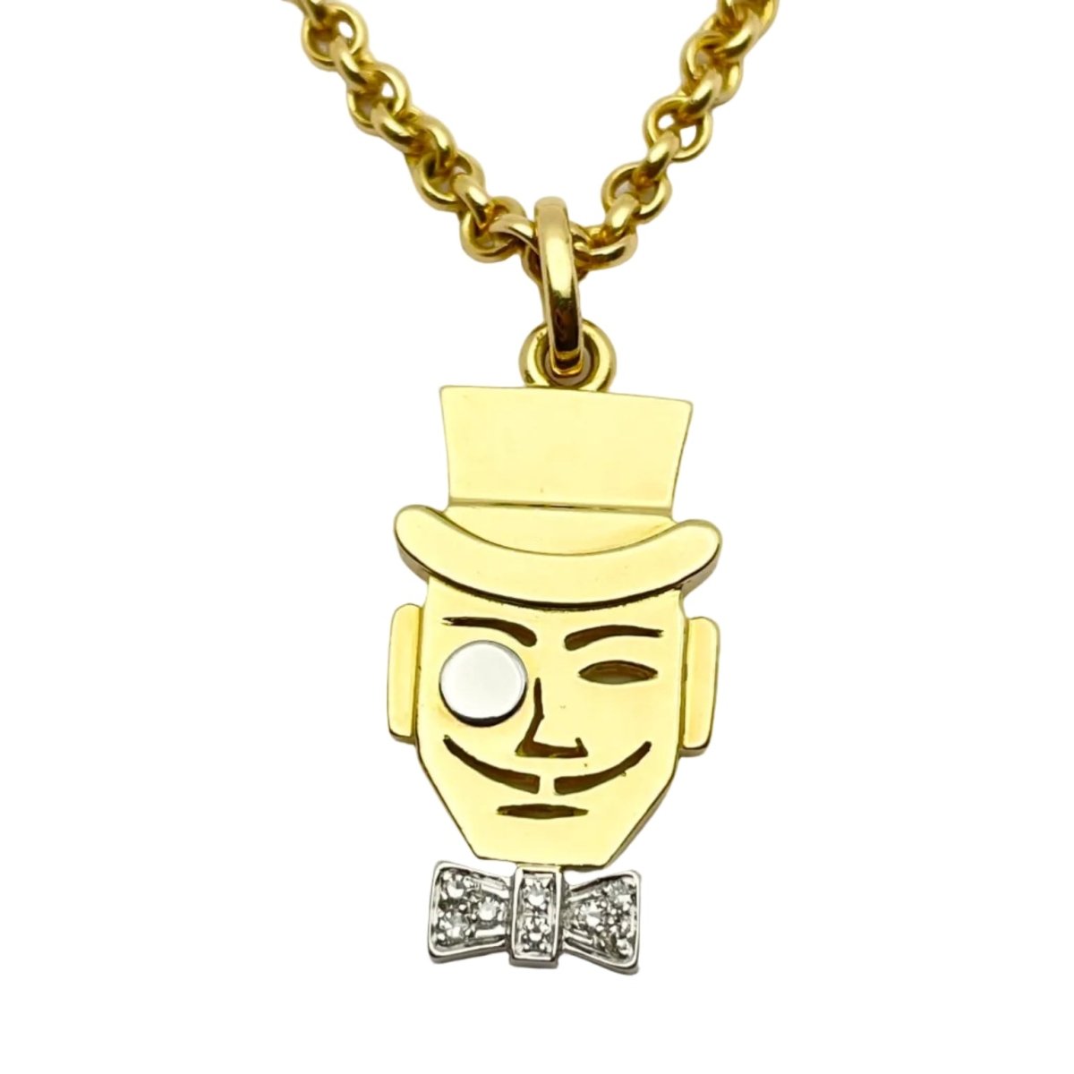 Collier Pendentif POMELLATO en or blanc, or jaune et diamants - Castafiore