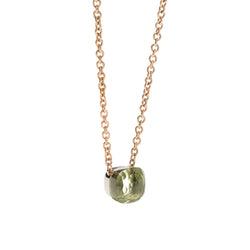 Collier Pendentif POMELLATO "Knot" en or blanc, or rose et prasiolite - Castafiore