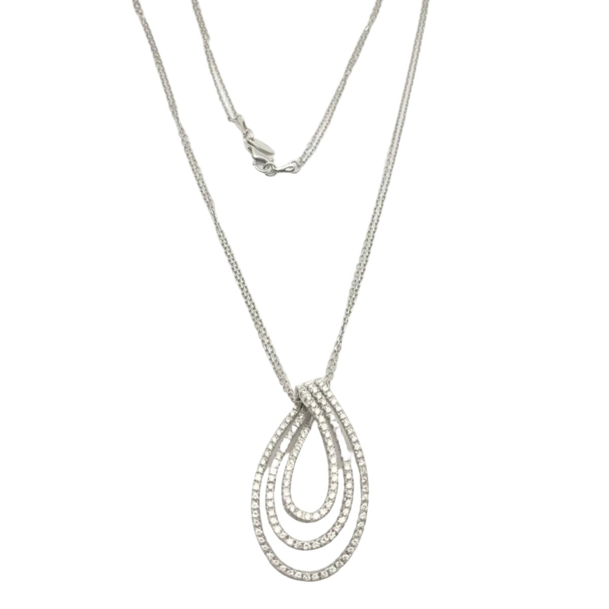 Collier Pendentif RAIMA en or blanc et diamants - Castafiore