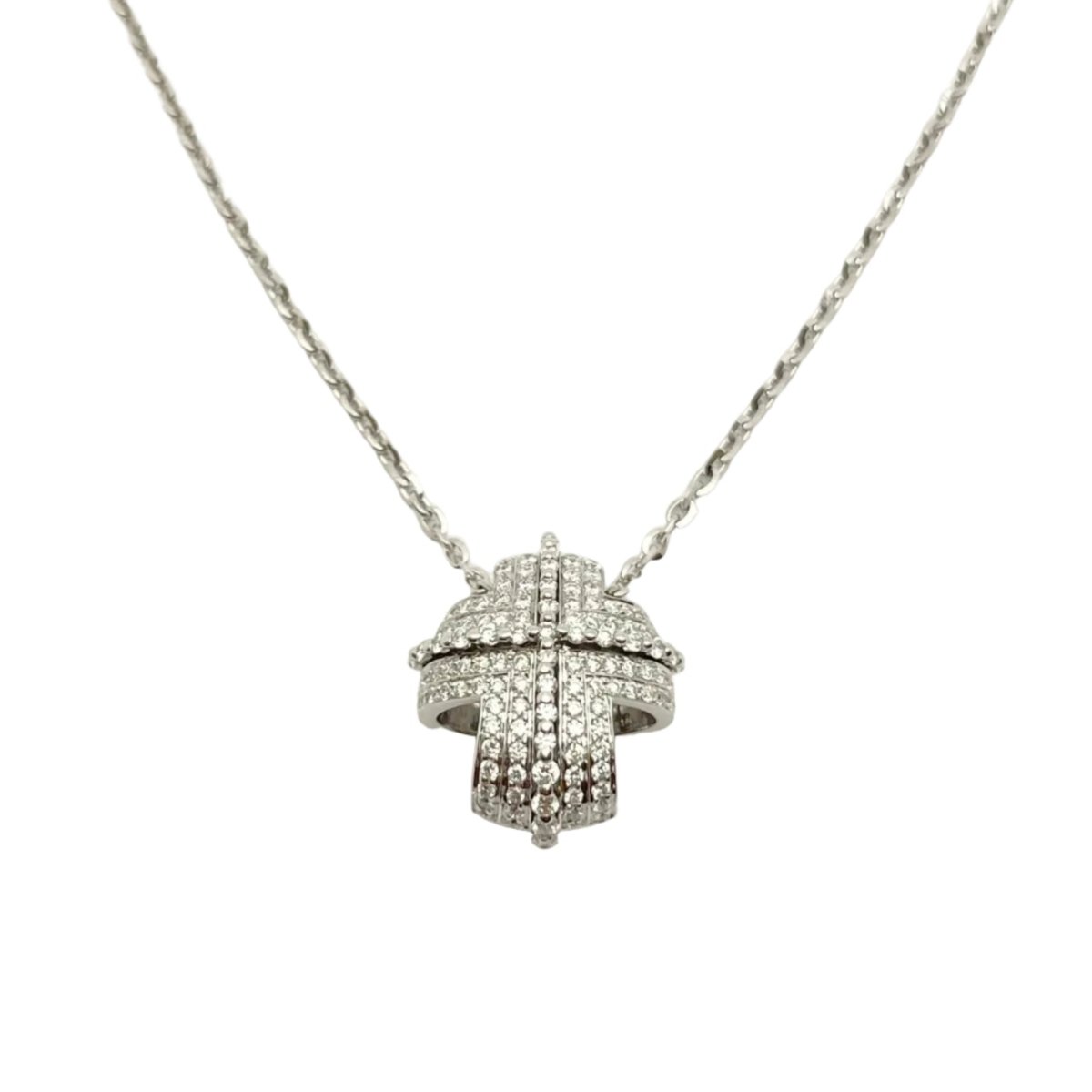 Collier Pendentif RECARLO en or blanc et diamants - Castafiore