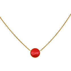 Collier Pendentif "Rose des vents" en or rose, céramique et diamants - Castafiore