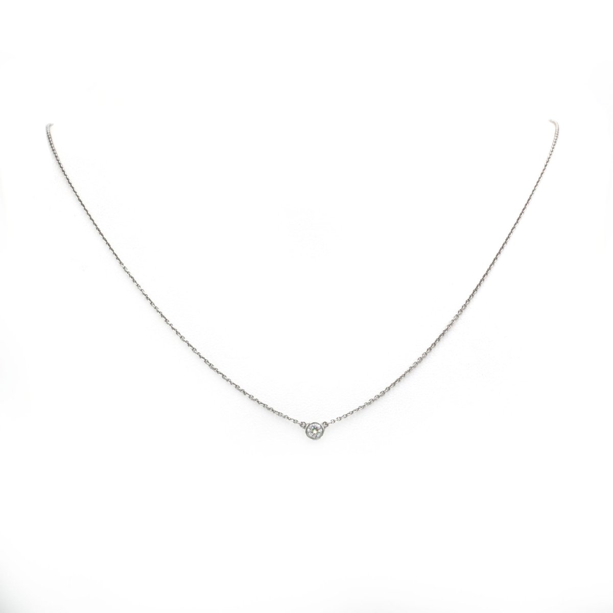 Collier Pendentif TIFFANY & CO. "Diamonds By The Yard" en platine et diamant - Castafiore