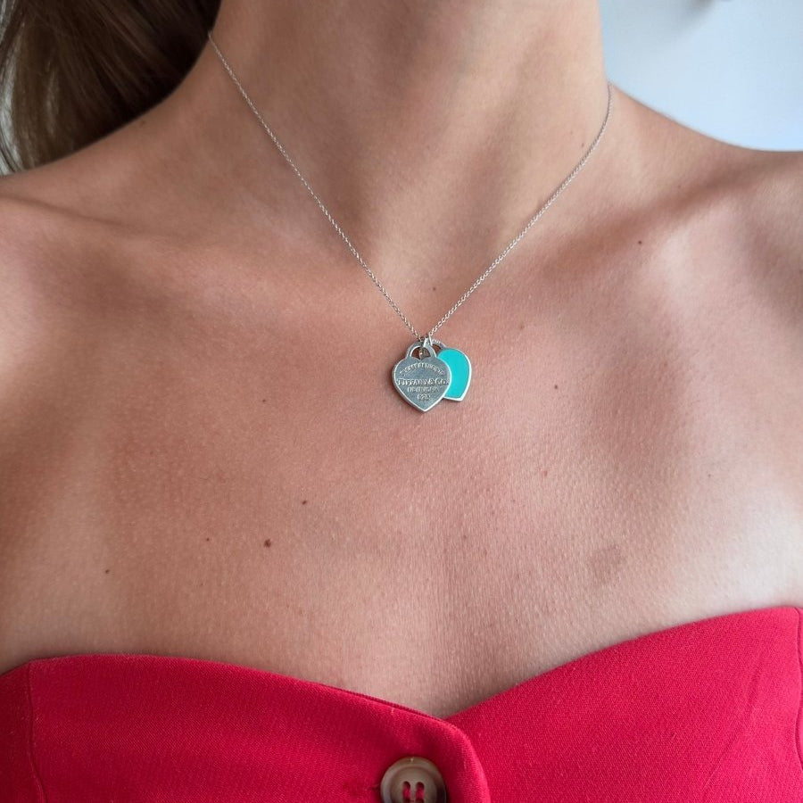 Collier Pendentif TIFFANY & CO. "Return to Tiffany" en argent et émail - Castafiore