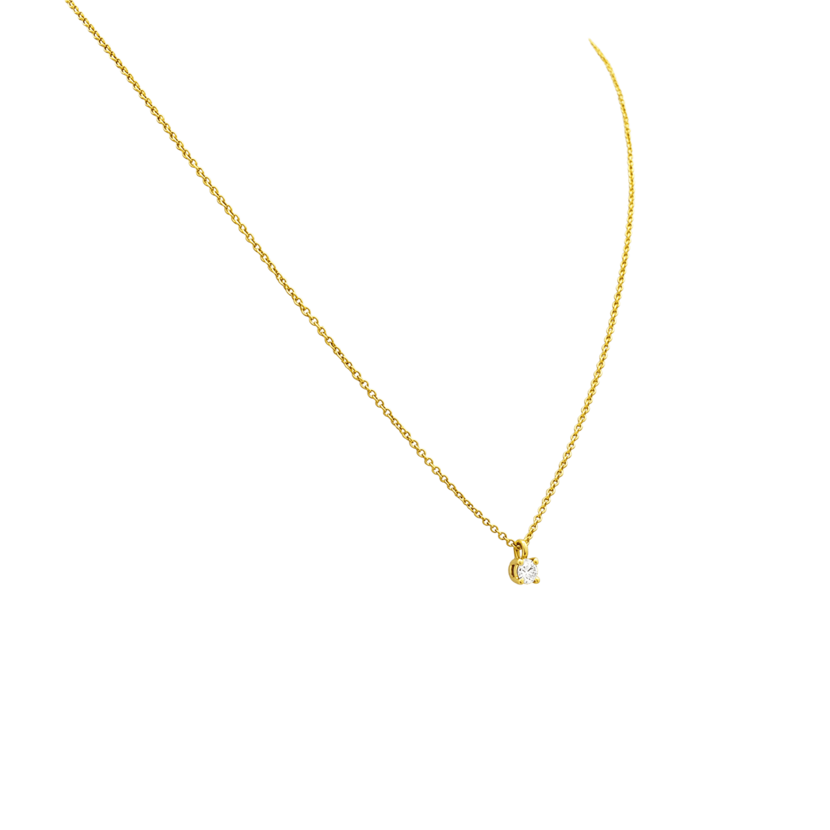 Collier Pendentif TIFFANY & CO "Tiffany Solitaire" en or rose et diamant - Castafiore