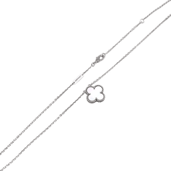 Collier Pendentif VAN CLEEF & ARPELS "Alhambra" en or blanc et nacre - Castafiore