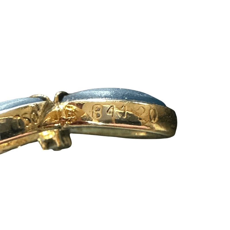 Collier Pendentif VAN CLEEF & ARPELS en or jaune, calcédoine et diamant - Castafiore