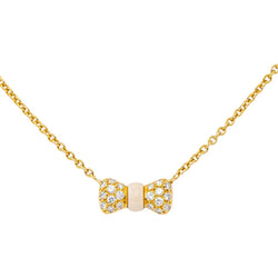 Collier Pendentif VAN CLEEF & ARPELS "Noeud" en or jaune, corail et diamants - Castafiore