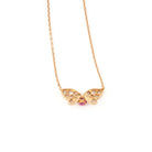 Collier Pendentif VAN CLEEF & ARPELS Papillon en or jaune, rubis et diamants - Castafiore