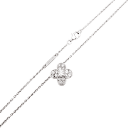 Collier Pendentif VAN CLEEF & ARPELS "Trèfle" en or blanc et diamants - Castafiore