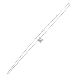 Collier Pendentif VAN CLEEF & ARPELS "Trèfle" en or blanc et diamants - Castafiore