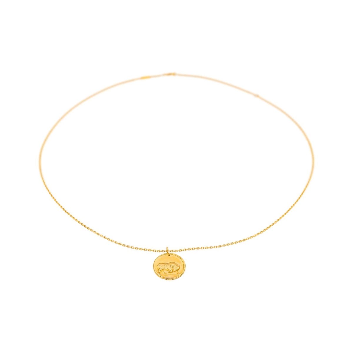 Collier Pendentif VAN CLEEF & ARPELS "Zodiaque Arietis" en or jaune - Castafiore