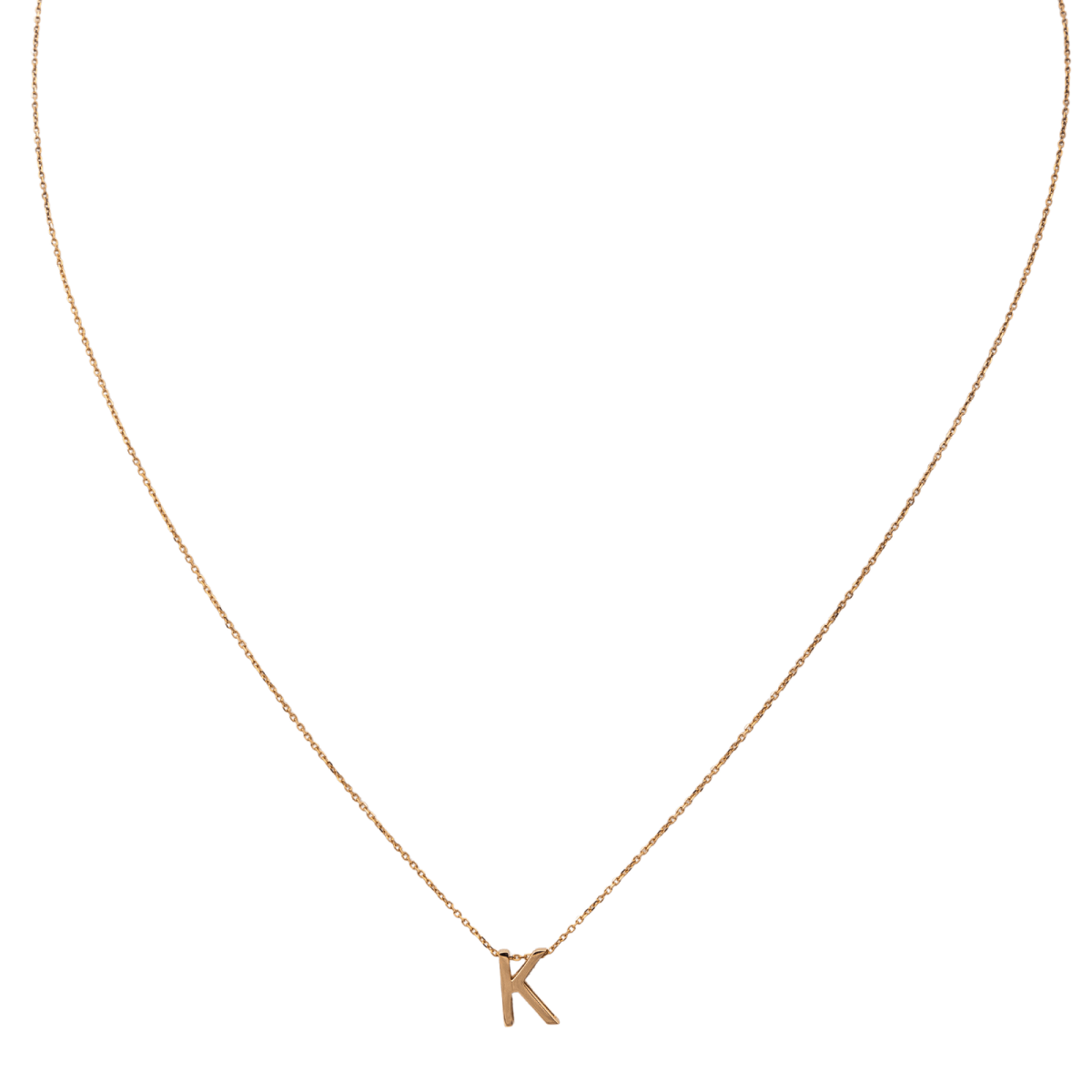 Collier Pendentif VANRICKE "Abécedaire" en or rose - Castafiore