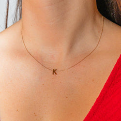 Collier Pendentif VANRICKE "Abécedaire" en or rose - Castafiore