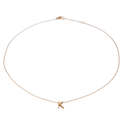 Collier Pendentif VANRICKE "Abécedaire" en or rose - Castafiore