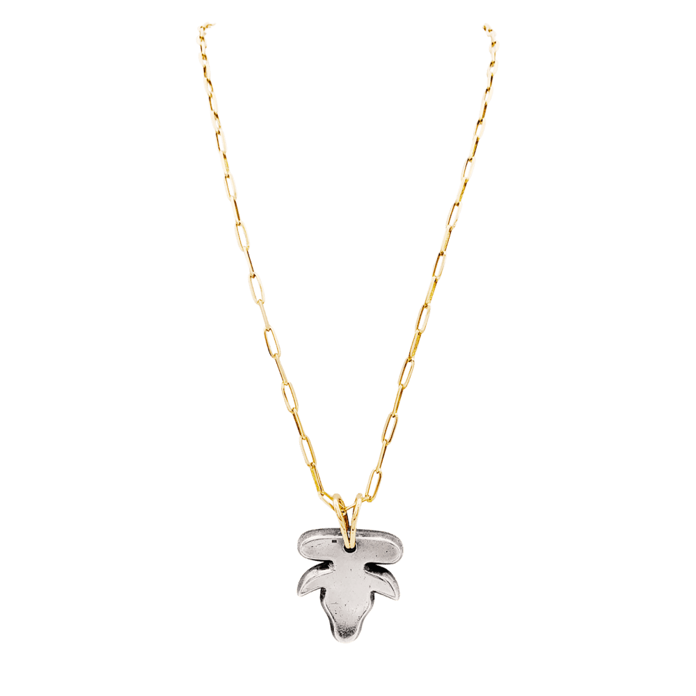 Collier Pendentif ZOLOTAS en or jaune et argent - Castafiore