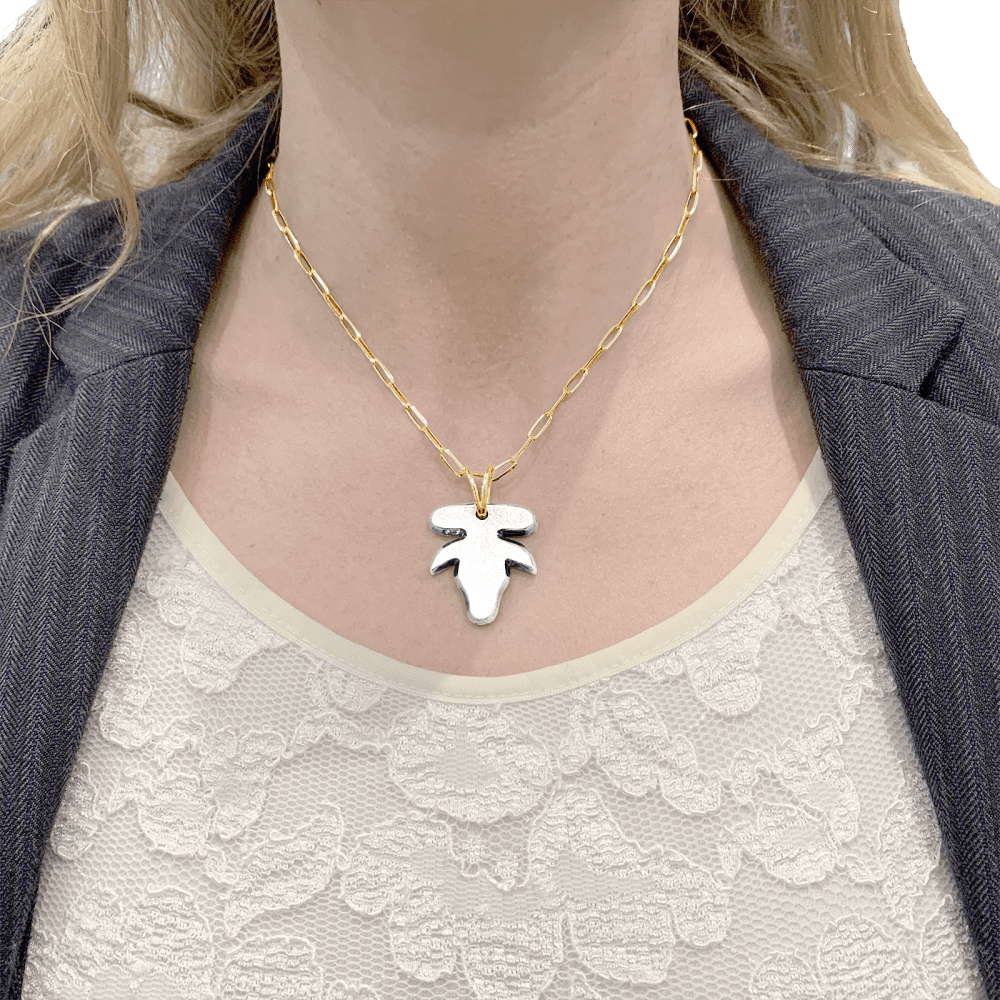 Collier Pendentif ZOLOTAS en or jaune et argent - Castafiore