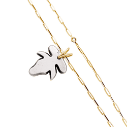 Collier Pendentif ZOLOTAS en or jaune et argent - Castafiore