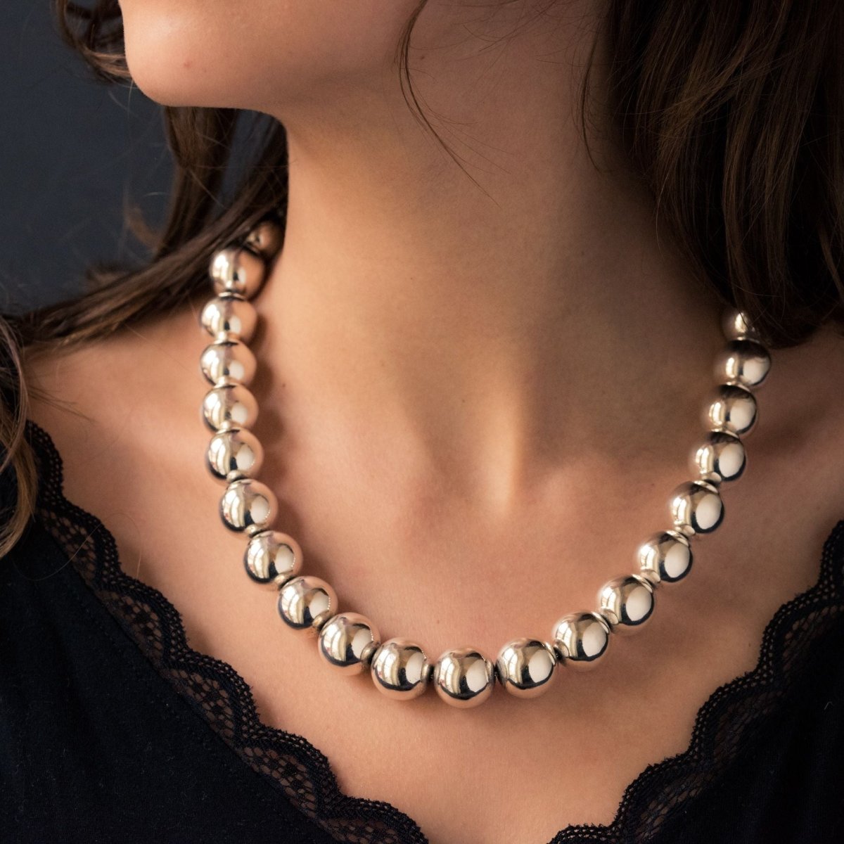 Collier perles d'argent - Castafiore