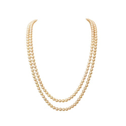 Collier perles de culture en or et saphirs - Castafiore