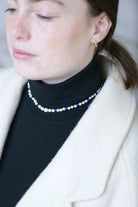 Collier perles de culture et lapis lazuli or jaune - Castafiore
