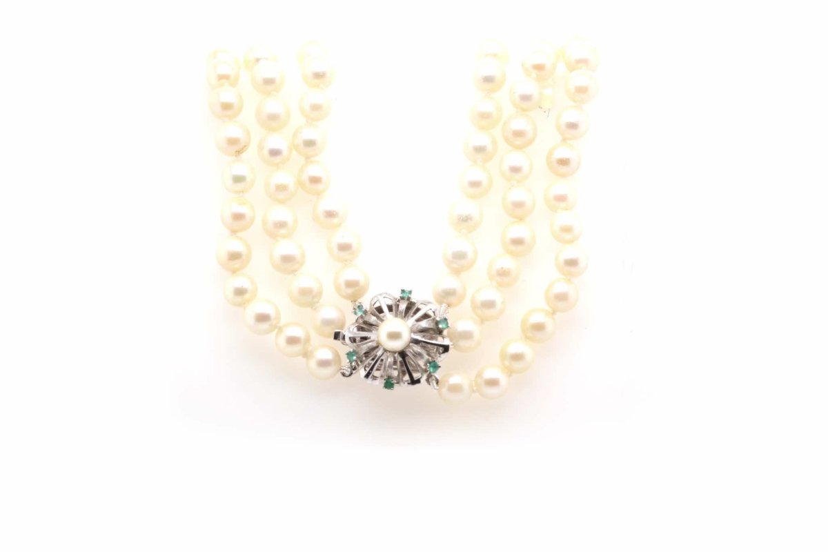 Collier perles de culture trois rangs - Castafiore