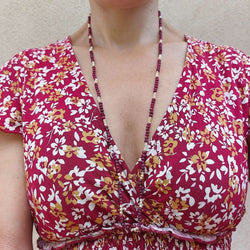 Collier perles de rubis « Amarante » - Castafiore