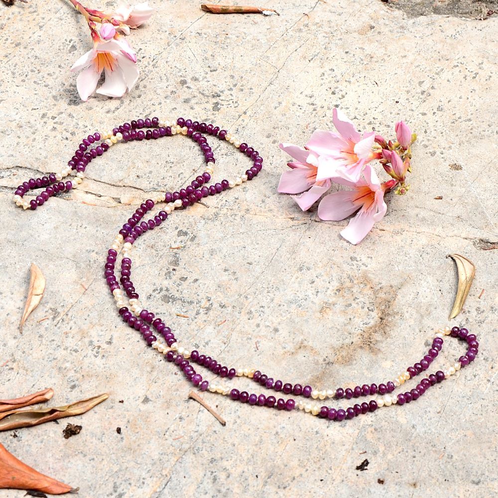 Collier perles de rubis « Amarante » - Castafiore