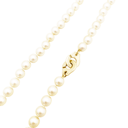 Collier Perles DINH VAN "Menottes R12" en or jaune et perles - Castafiore