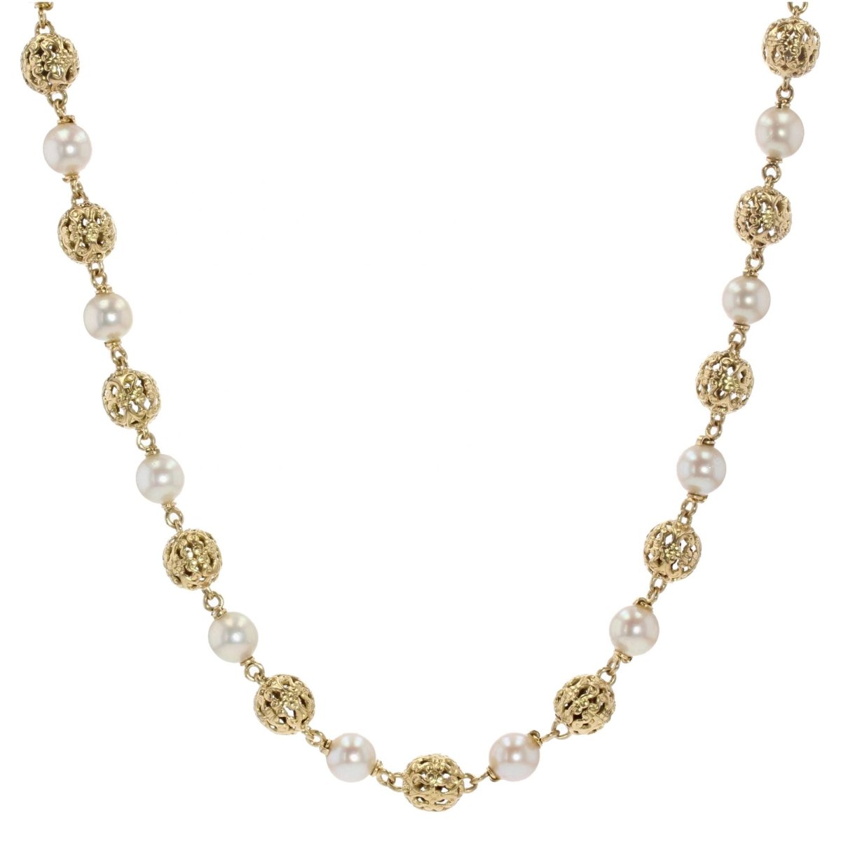 Collier perles d'or et de culture transformable - Castafiore