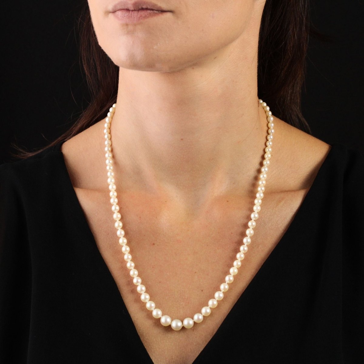 Collier Perles du Japon en or jaune et perles - Castafiore