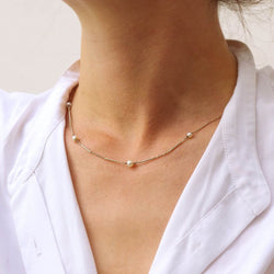 Collier Perles en or blanc - Castafiore