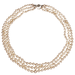 Collier Perles en or blanc et diamant - Castafiore