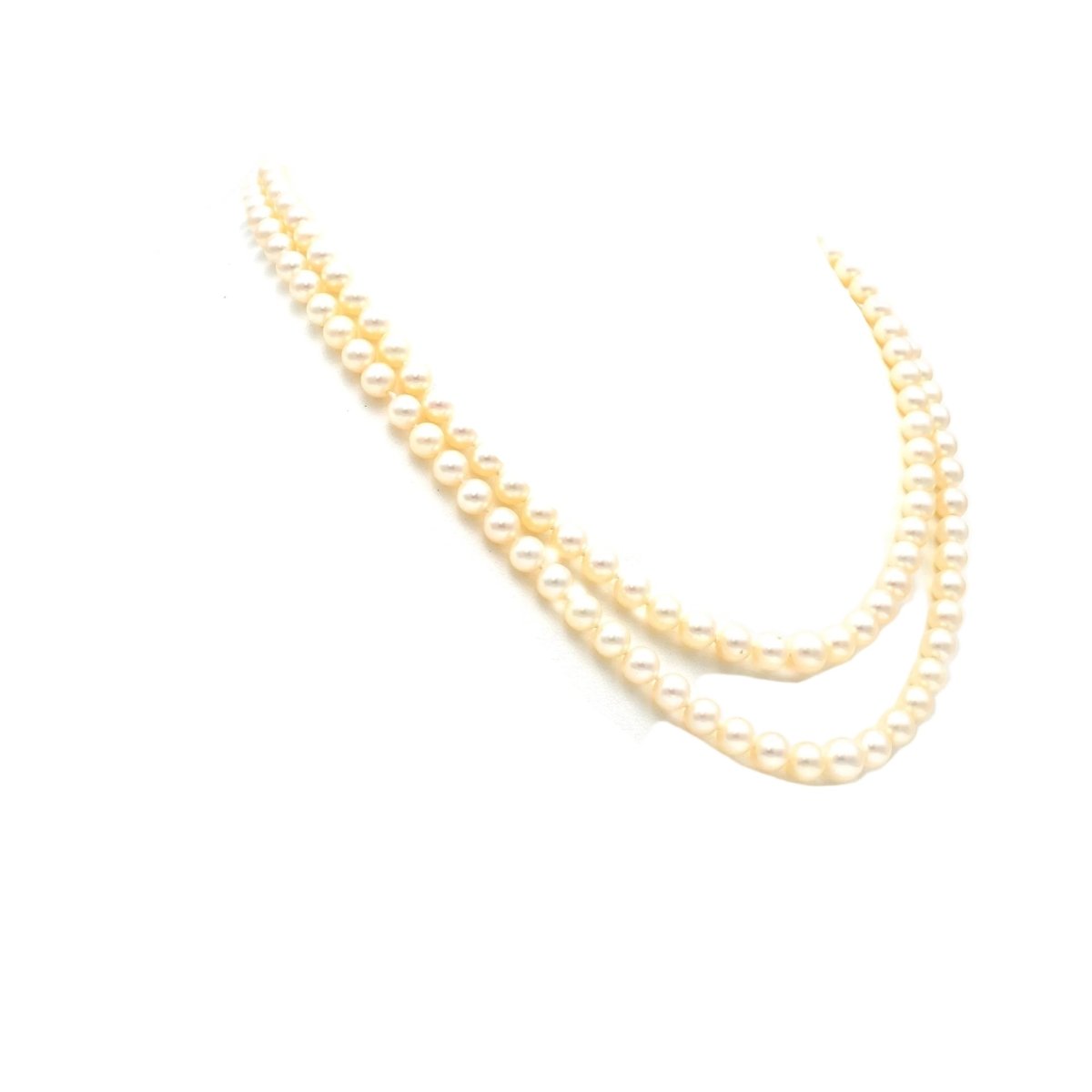 Collier Perles en or blanc et turquoise - Castafiore