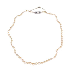 Collier Perles en or blanc, platine et diamants - Castafiore