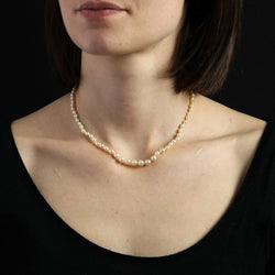 Collier Perles en or blanc, platine et diamants - Castafiore