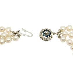 Collier Perles en or blanc, saphirs et diamants - Castafiore