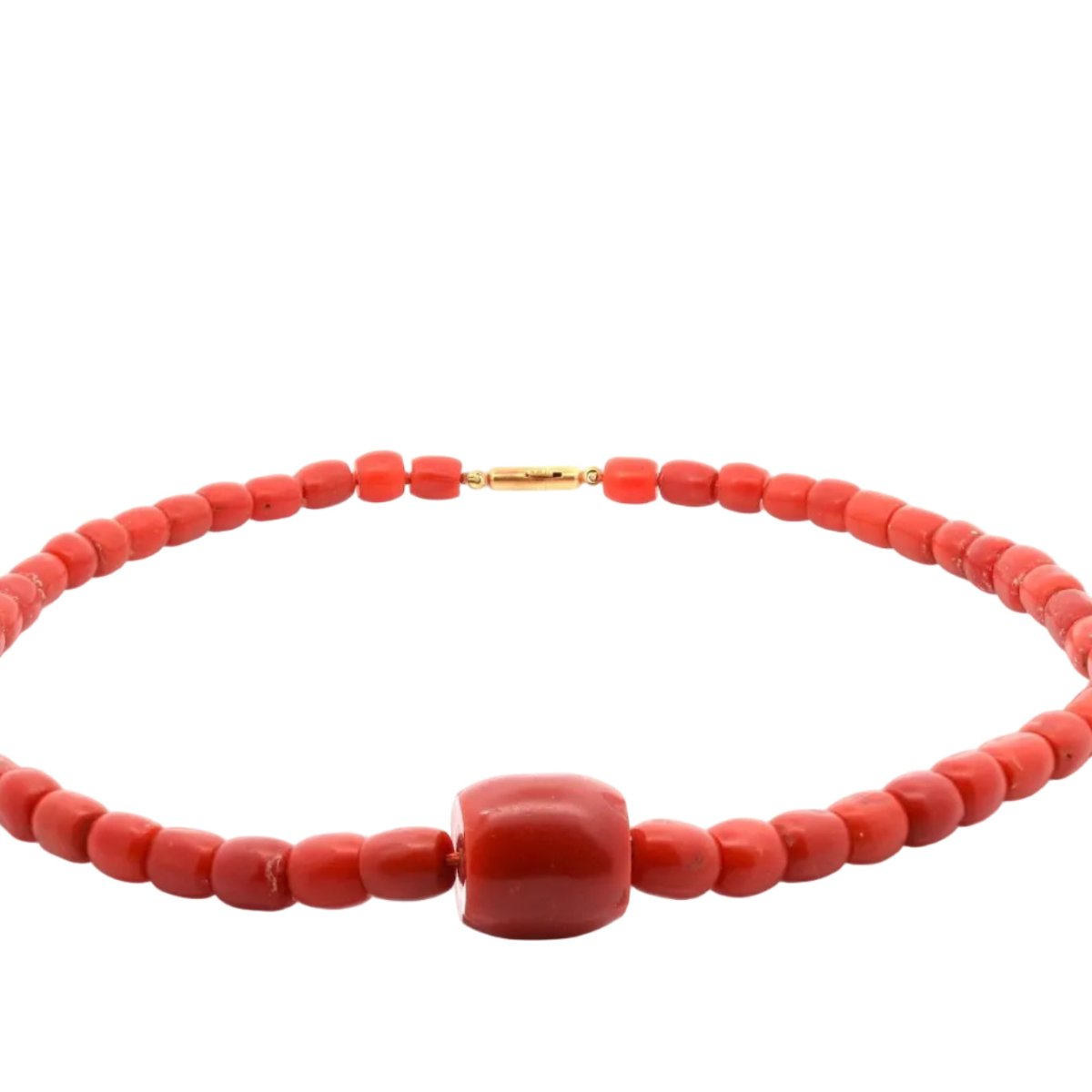 Collier Perles en or jaune et corail - Castafiore
