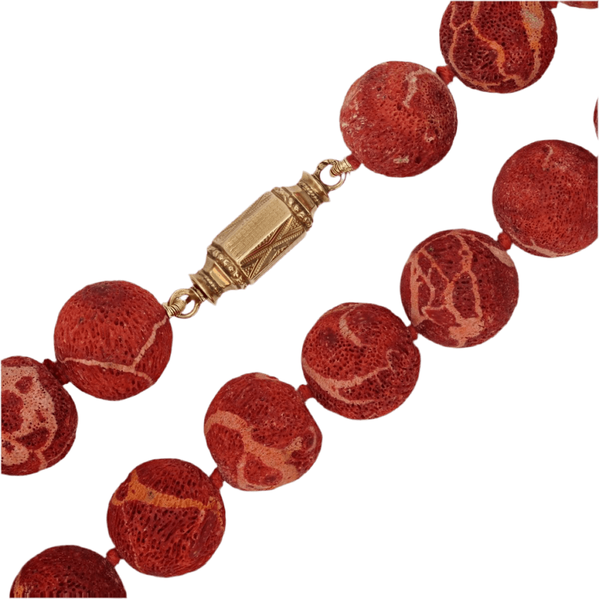 Collier Perles en or jaune et corail - Castafiore