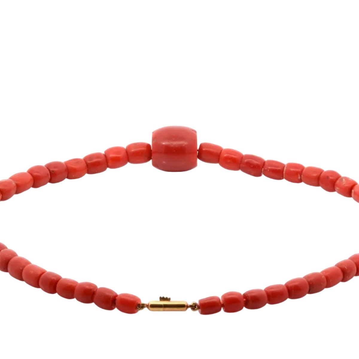 Collier Perles en or jaune et corail - Castafiore