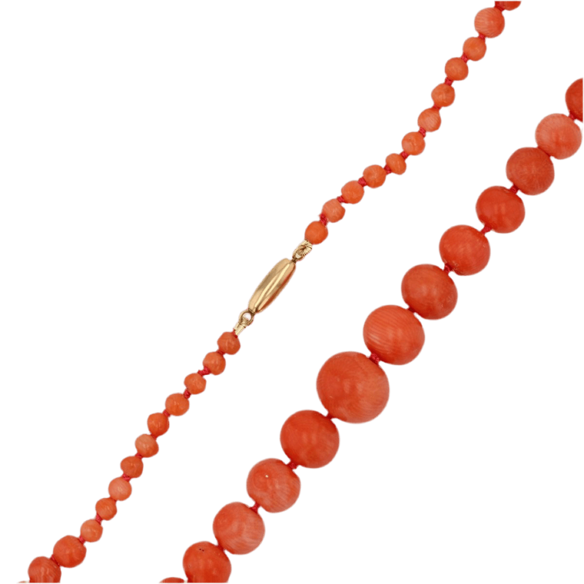 Collier Perles en or jaune et corail - Castafiore