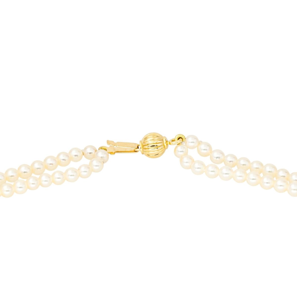 Collier Perles en or jaune et diamants - Castafiore